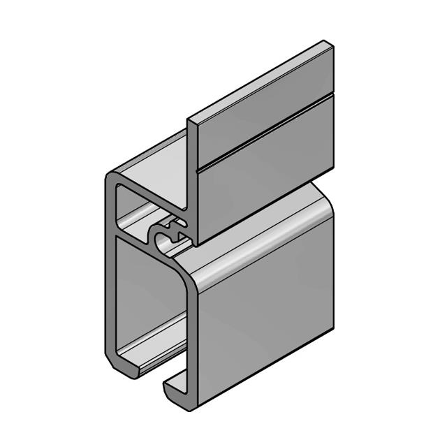 Guide profile aluminium  34x93x6600 mm